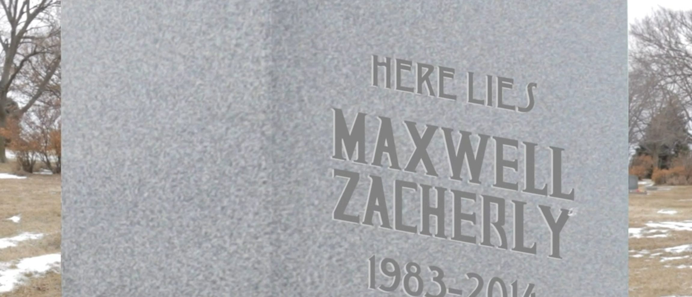 Questionable special effects on a tombstone