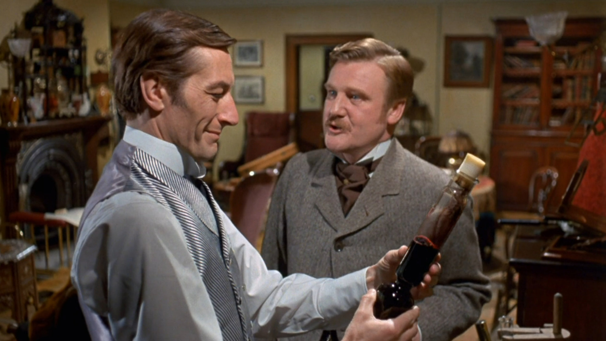 Holmes interacting with Watson