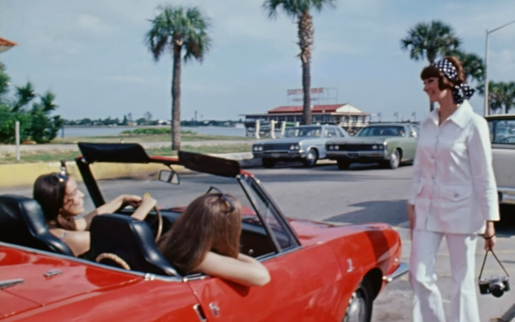 Some of the brides chatting outside