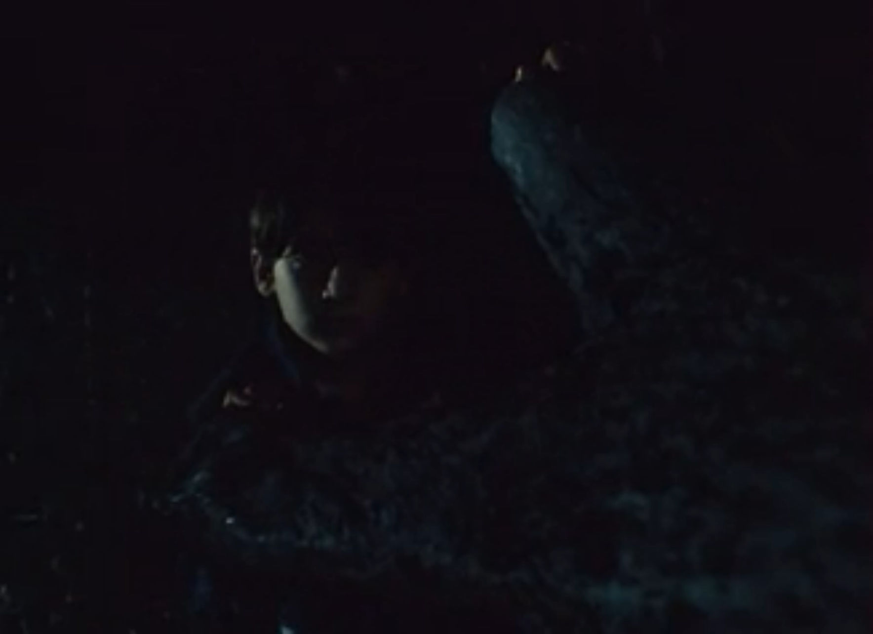 A kid up way past his bedtime