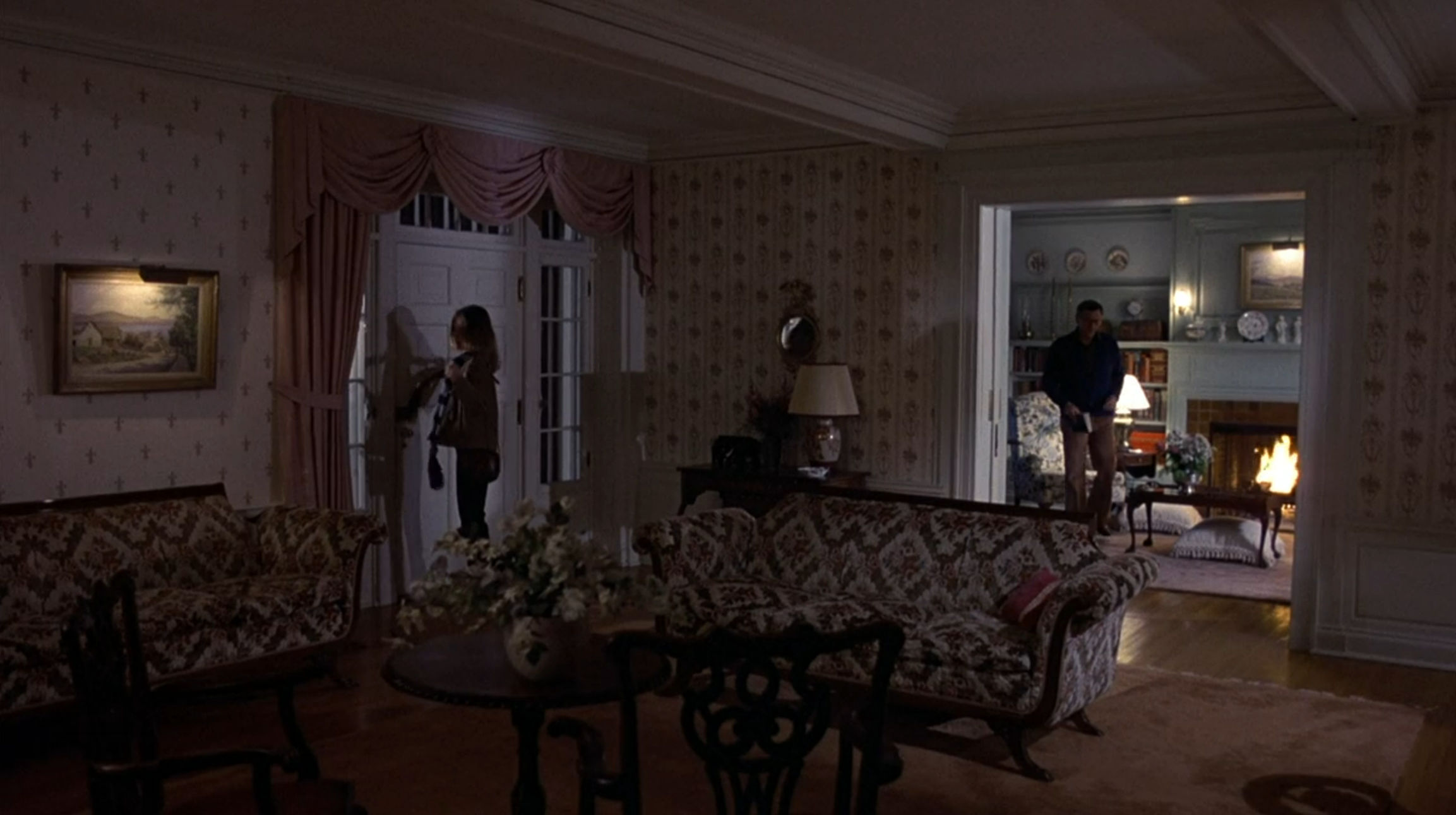 The dark, but tastefully decorated house