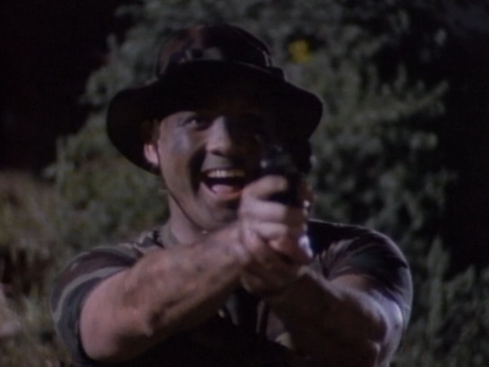 Mark looking like the crazy loon he is