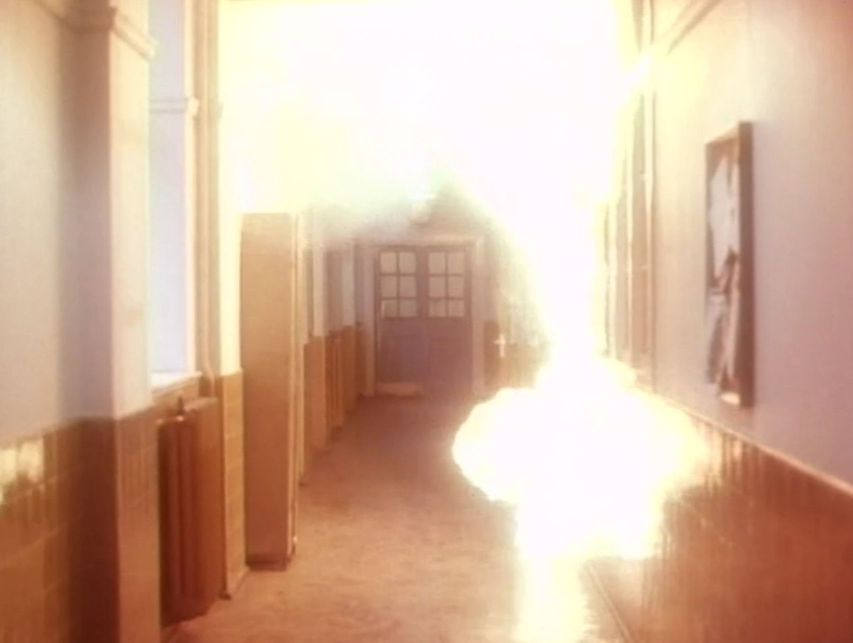 You know the "prank" has gone wrong when the hallway's on fire