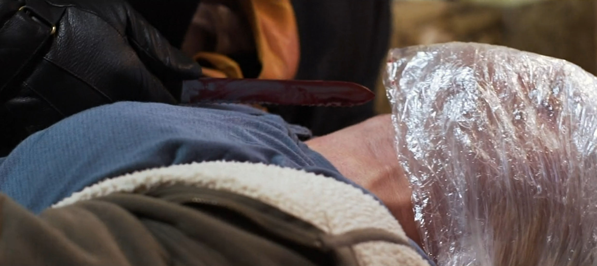 A victim trussed up like a turkey