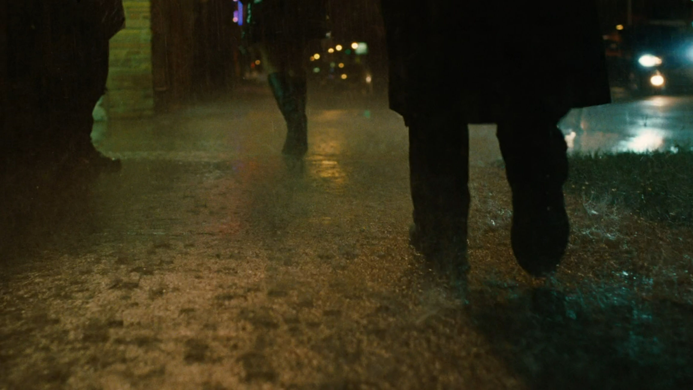 The killer stalking a victim in the rain