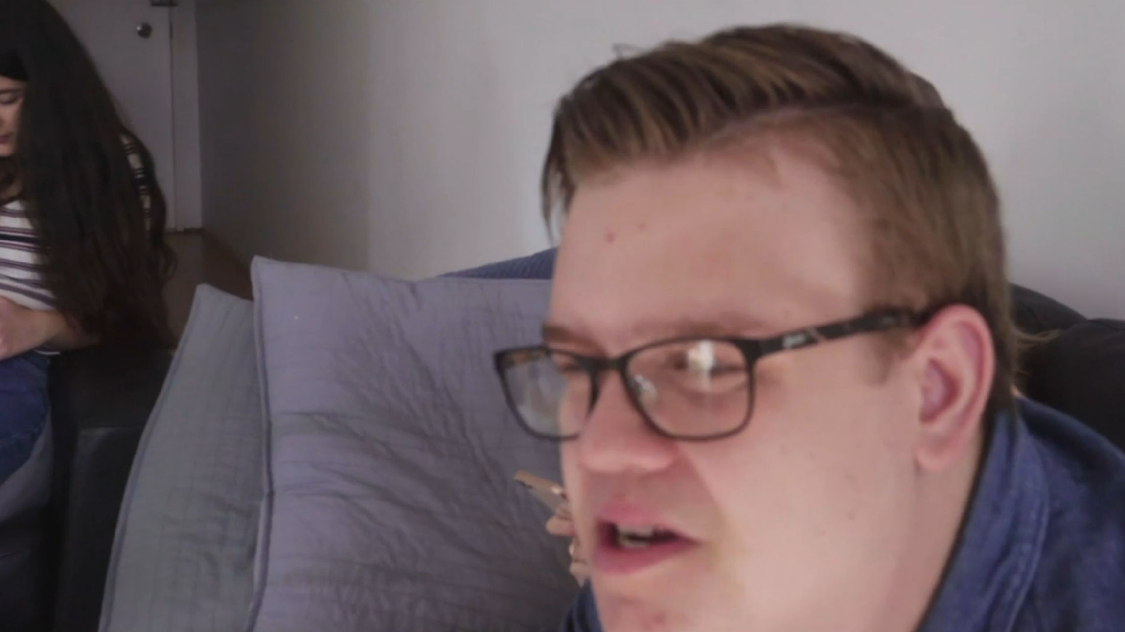 Nick would clearly rather watch the news than go camping