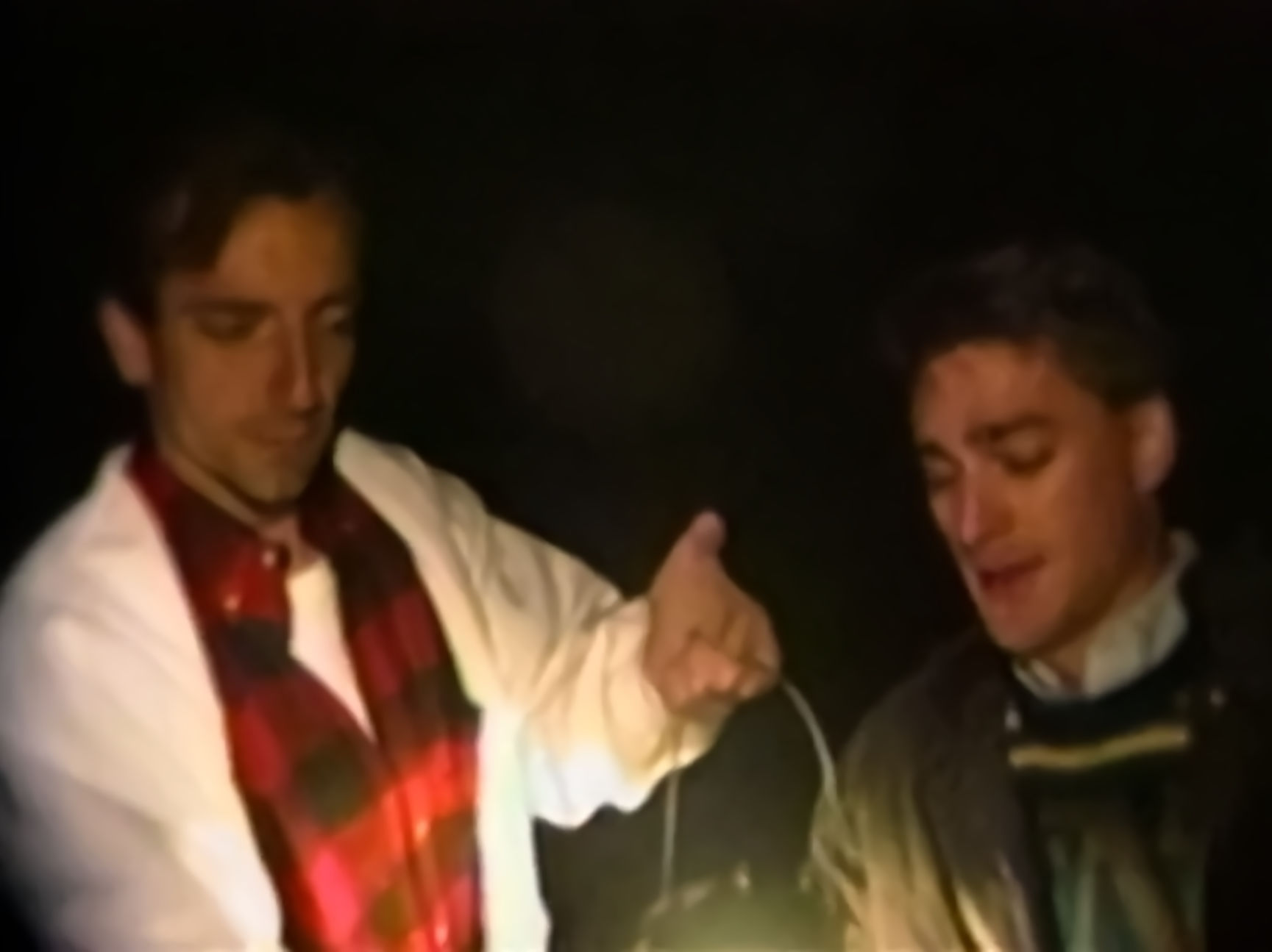 The brothers going for a walk in the dark