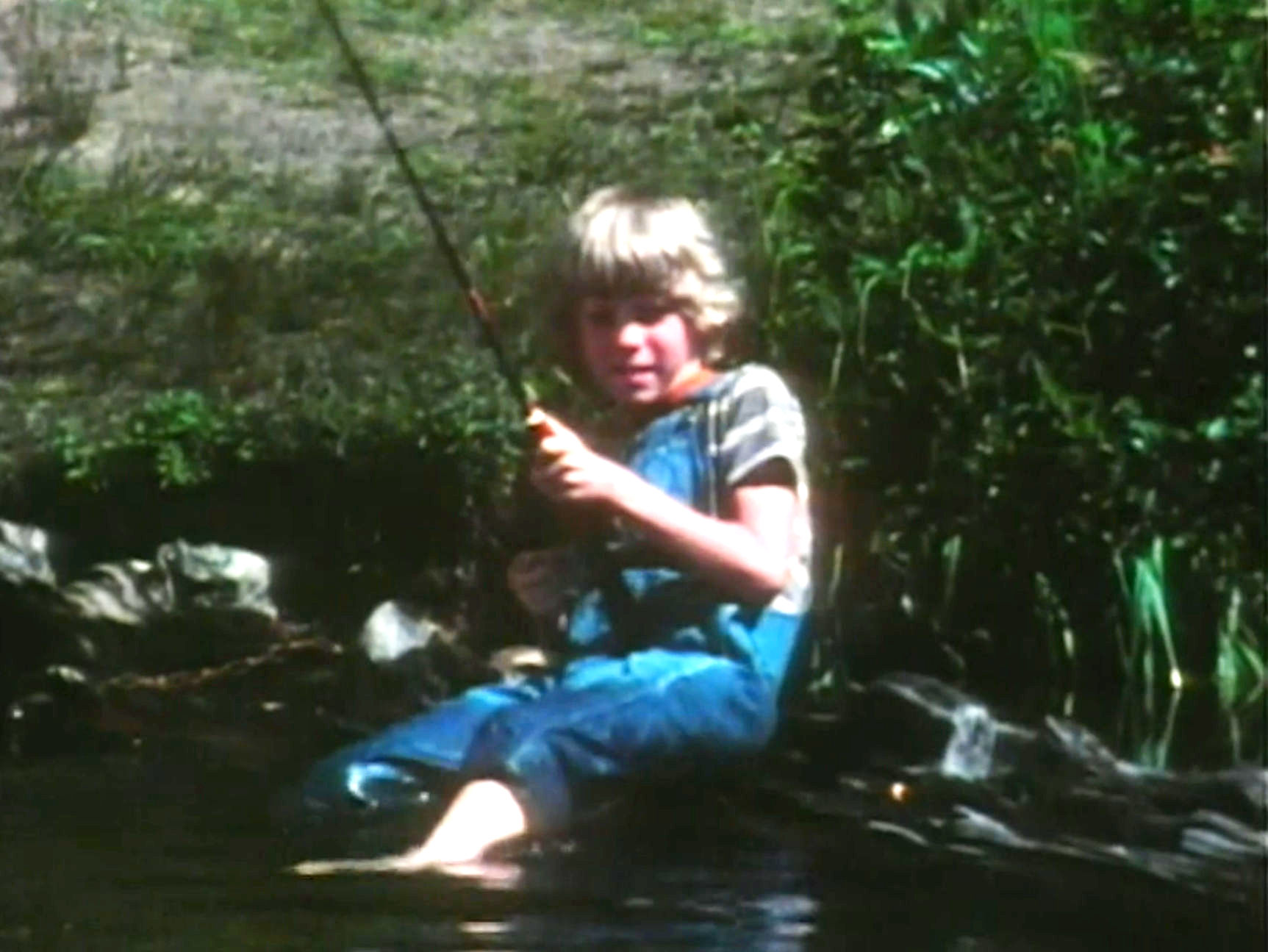 Young Kelly doing some fishing