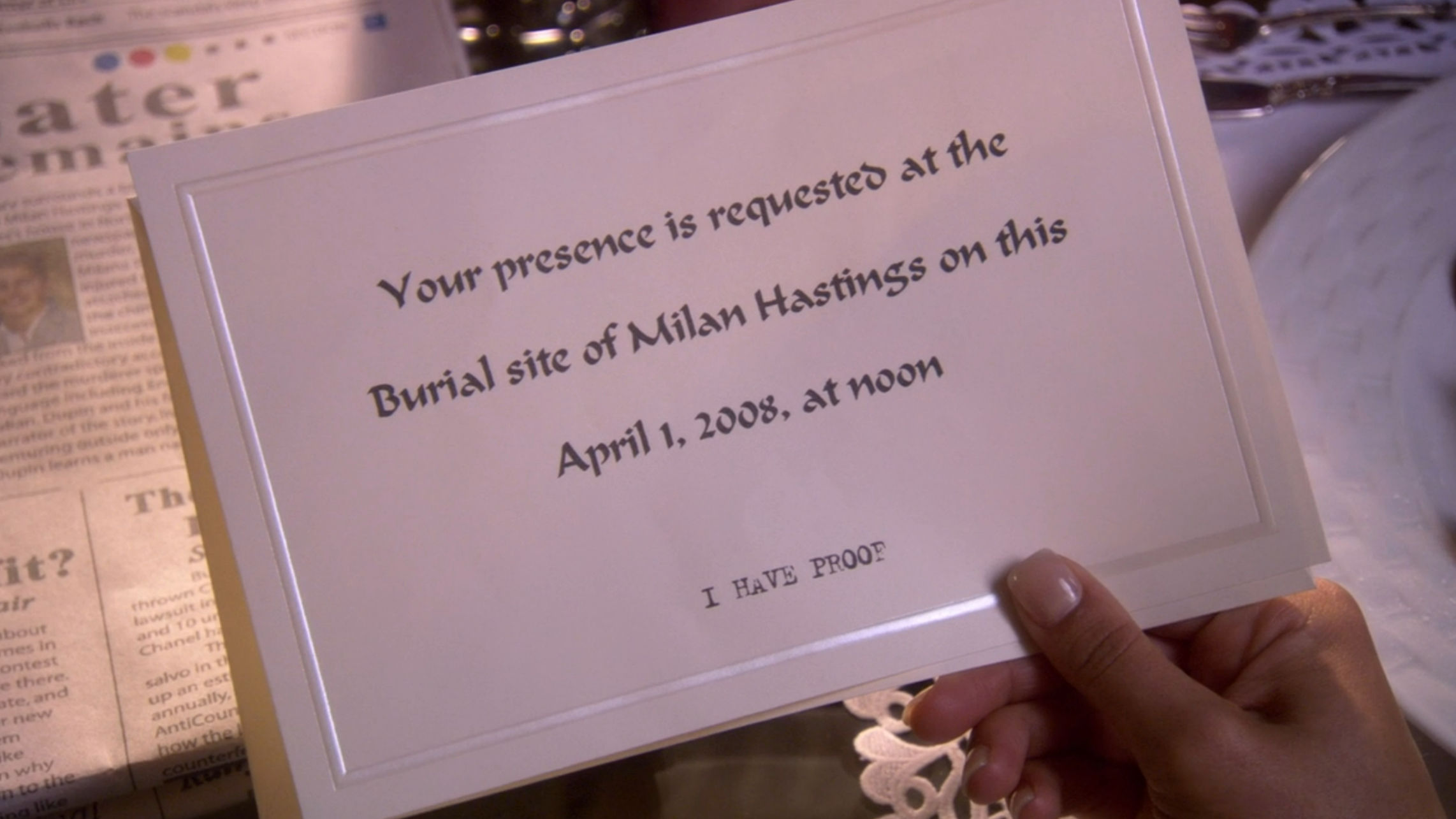 An invite....to death!