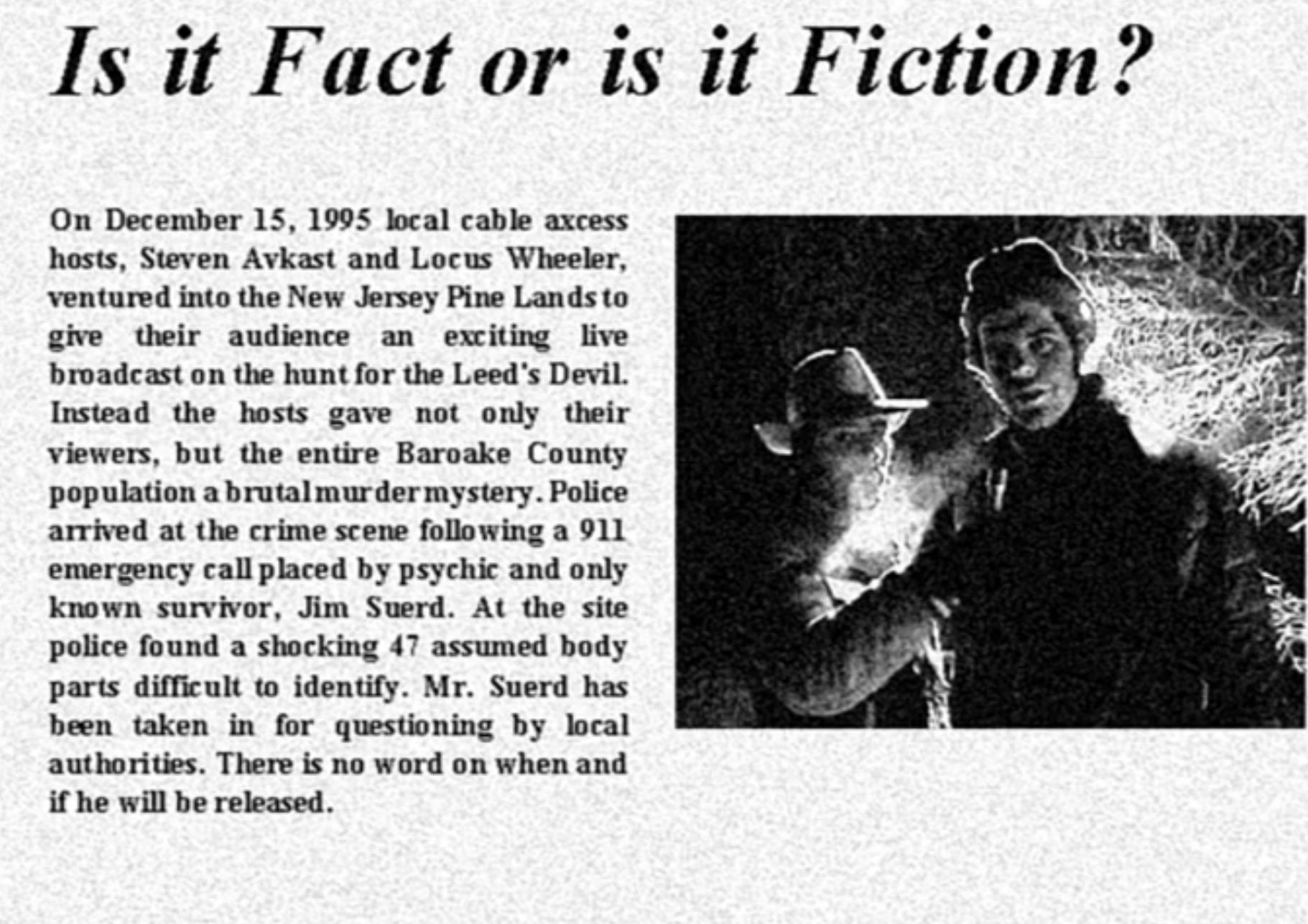 A newspaper article about the 'incident'