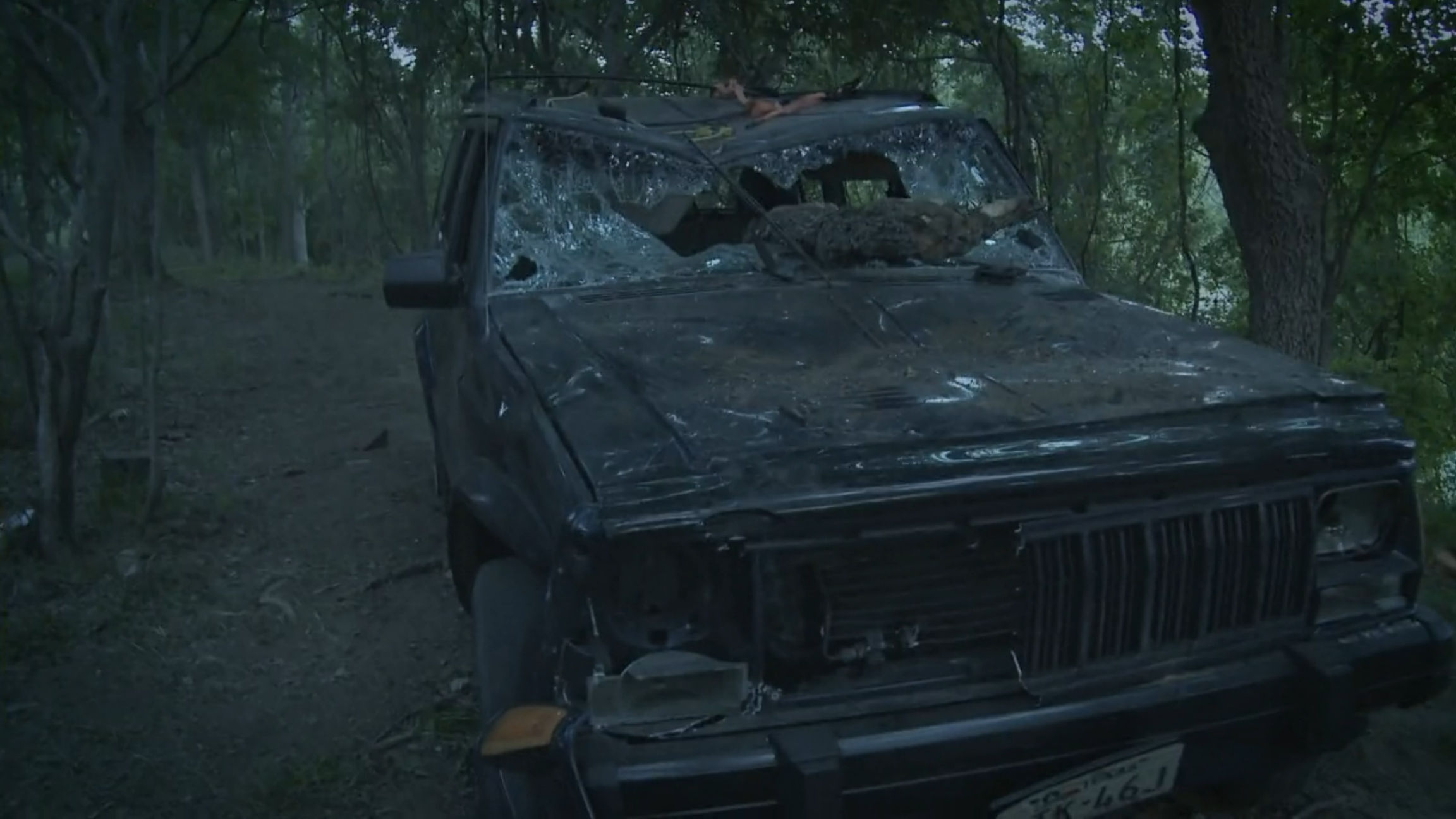 A totaled vehicle
