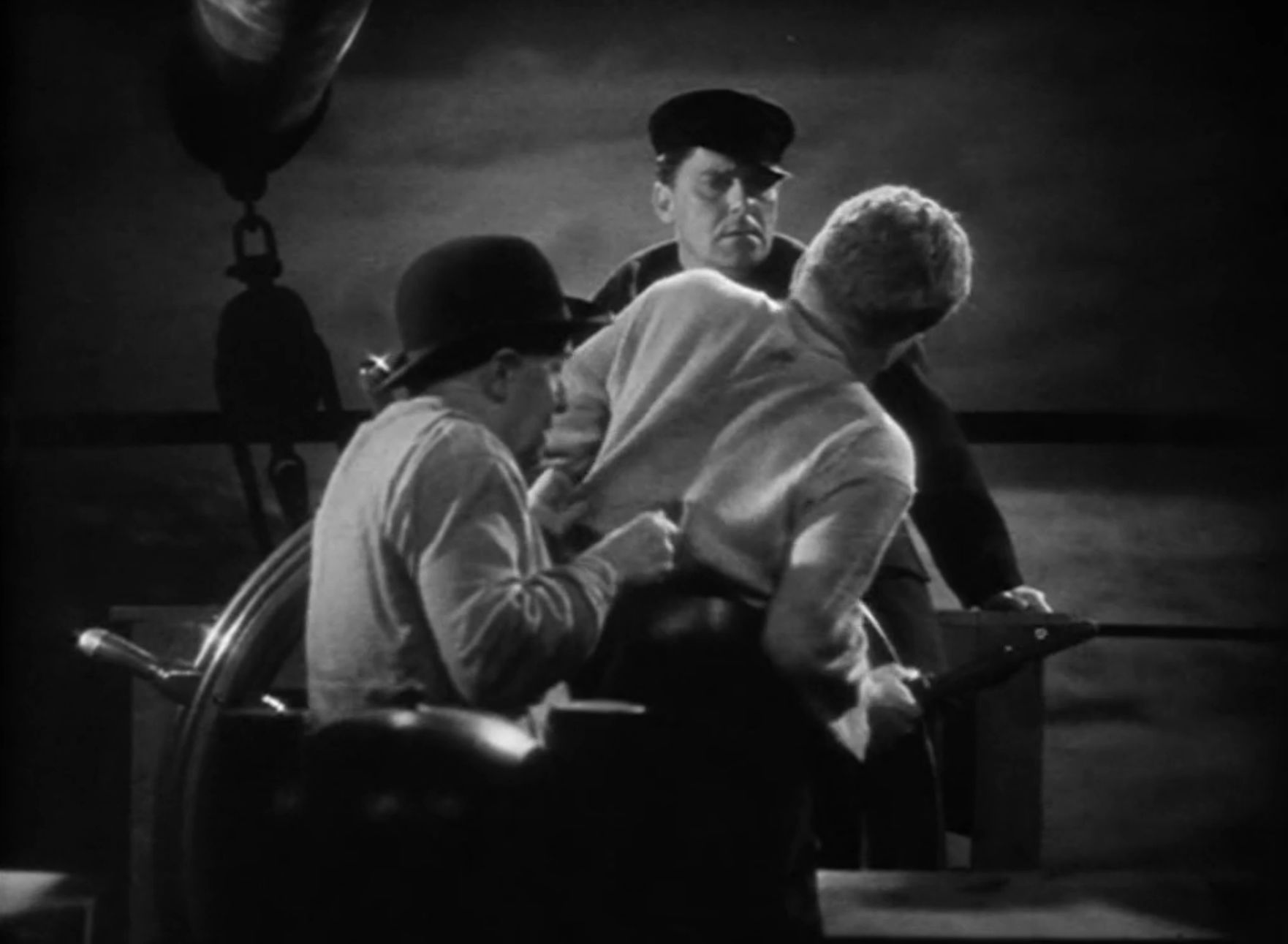 The assassin getting assassinated by the ship's cook