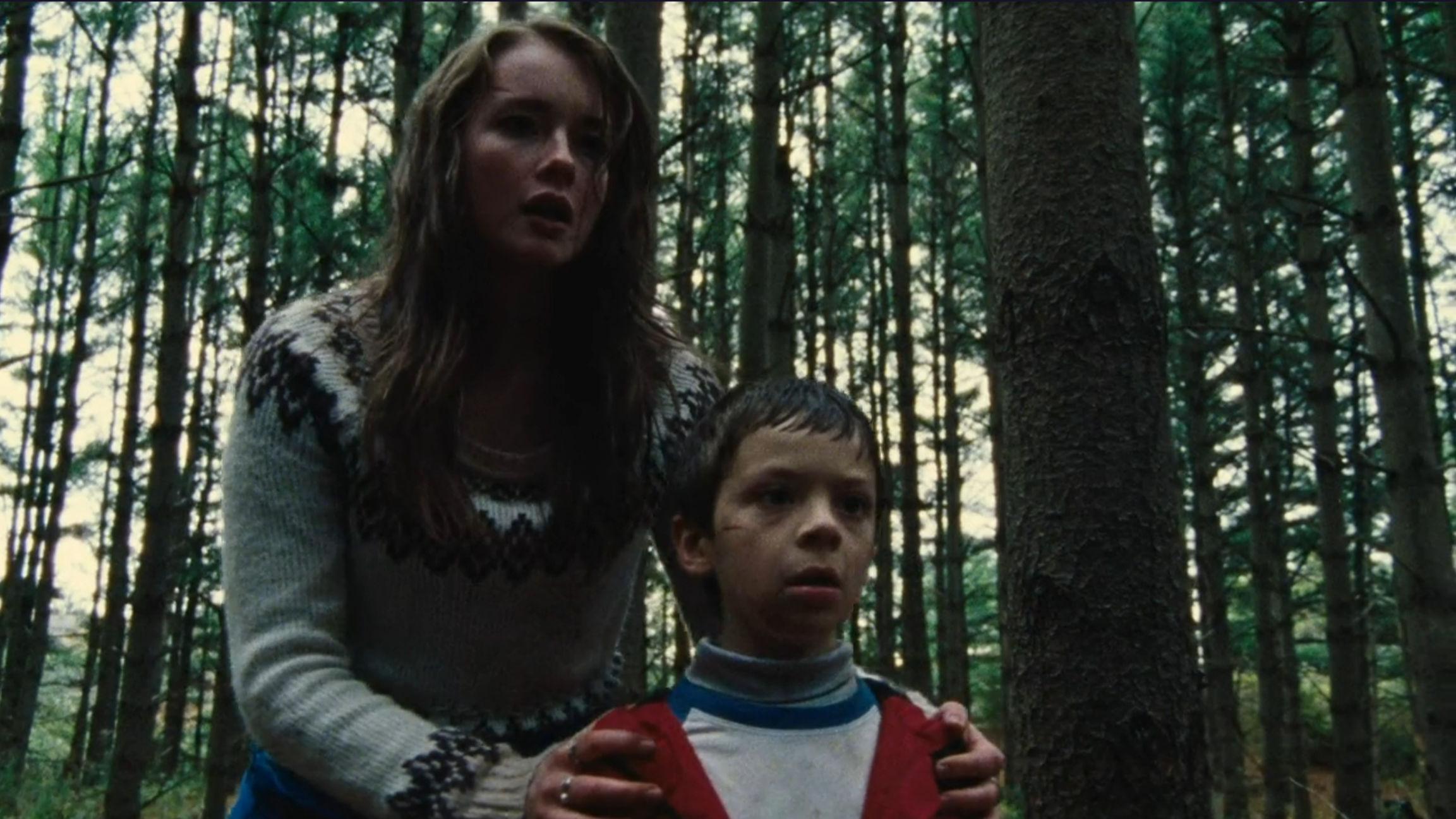 The kids looking apprehensive