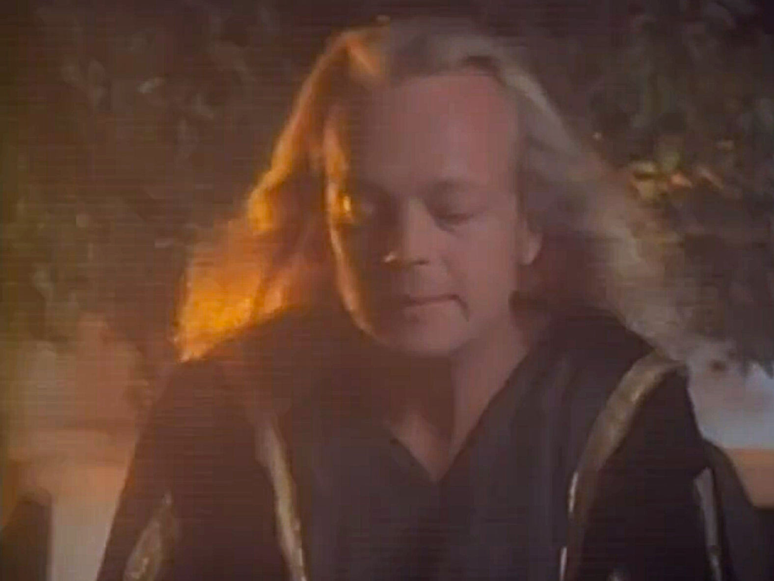 Salvanti with his hair in the wind