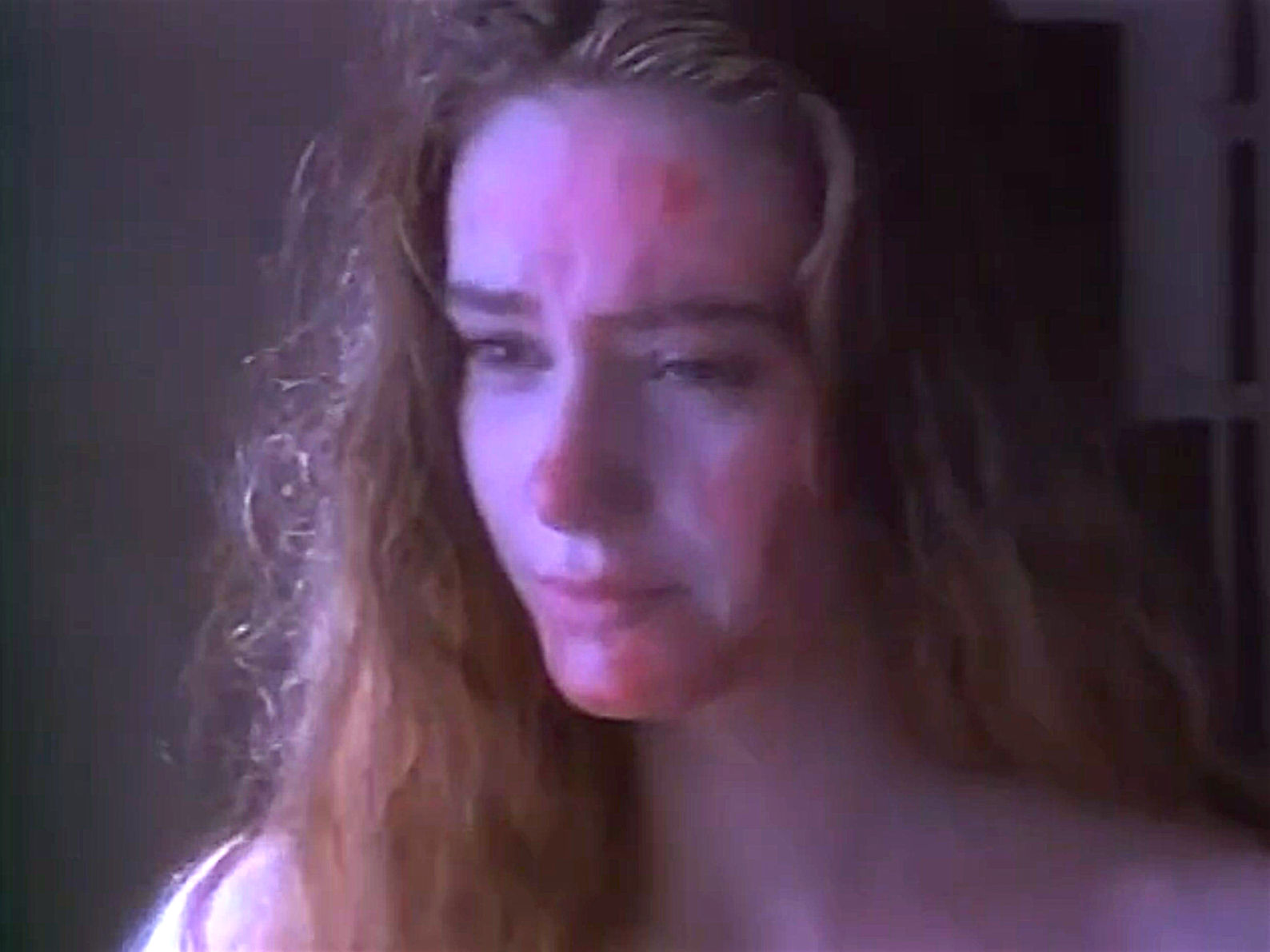 Keli with inexplicable blood on her face
