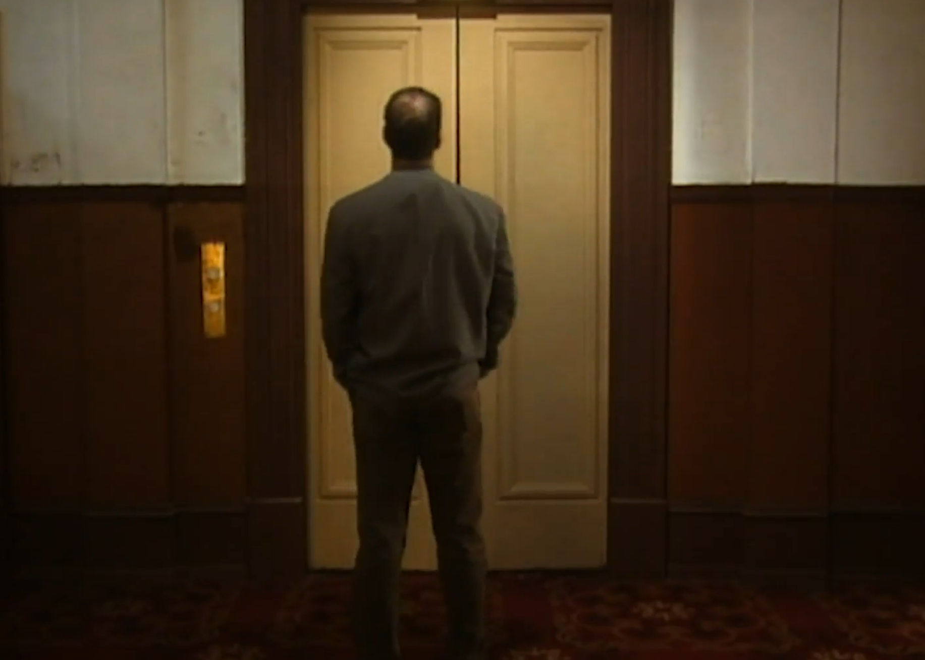 Man Waiting at elevator