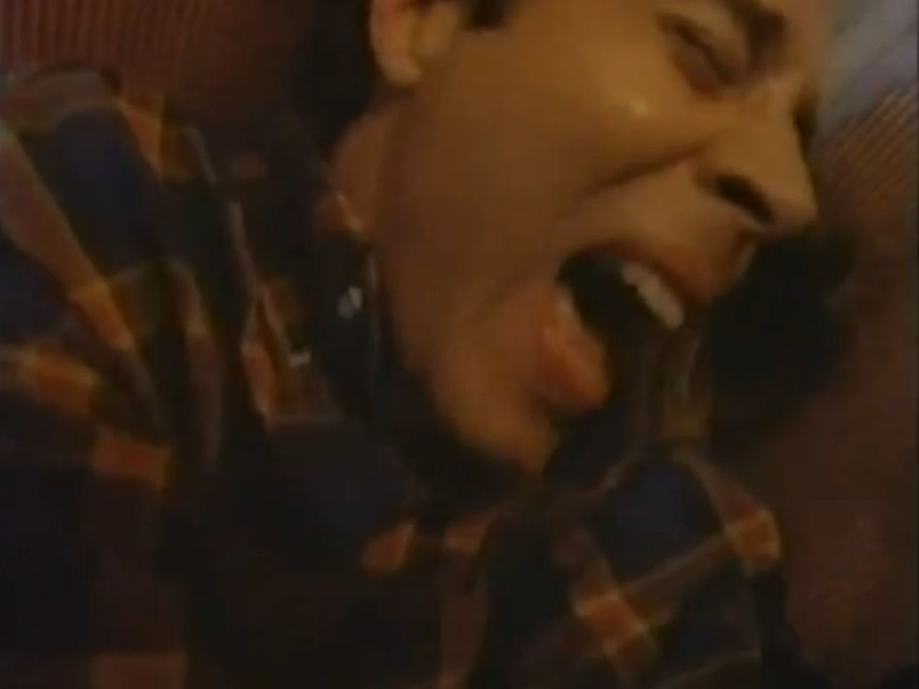 Sonny panicking in a closet