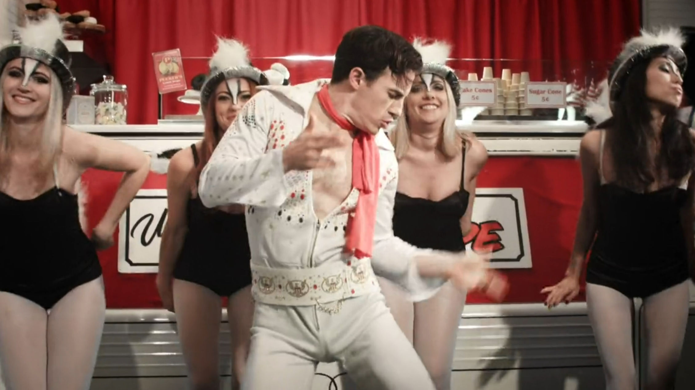 Curtis doing his best Elvis impersonation