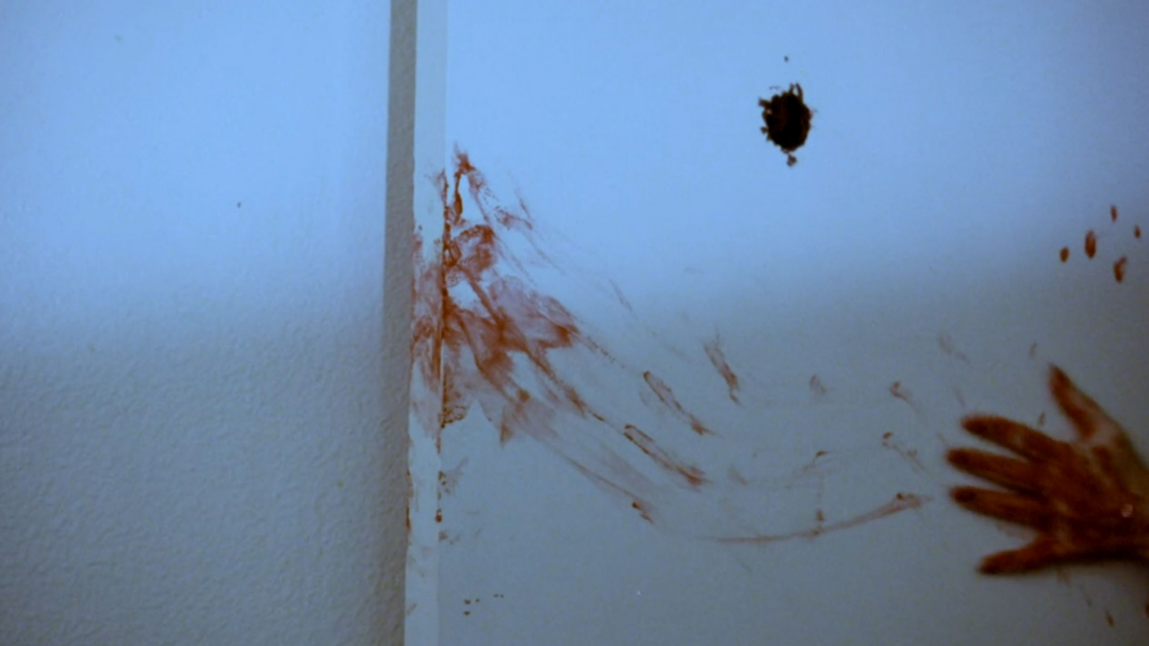 A blood stained wall