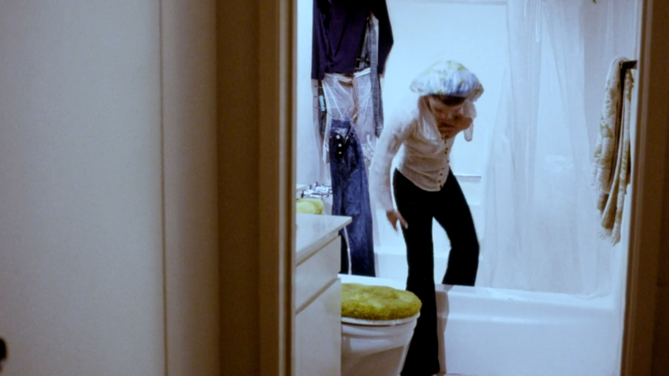 Some woman with really odd shower habits